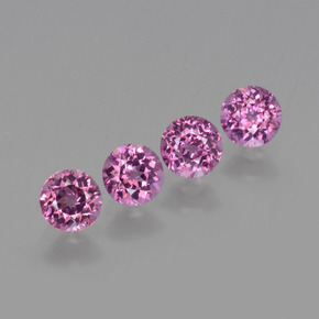 1,40 ct natürliche roter Rhodolith-Edelsteine, Rundschliff, VS