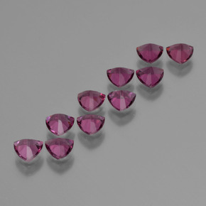 5,49 ct natürliche purpurfarbener Rhodolith-Edelsteine, Trillion, VS
