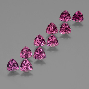 5,62 ct natürliche rosafarbener Rhodolith-Edelsteine, Trillion, VS
