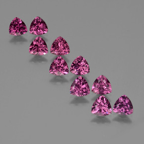 5,62 ct natürliche rosafarbener Rhodolith-Edelsteine, Trillion, VS
