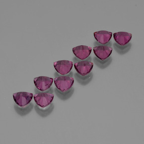 5,62 ct natürliche rosafarbener Rhodolith-Edelsteine, Trillion, VS