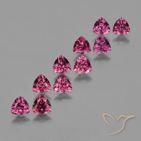 5.79 ct natürliche Mittelviolett Rhodolith-Granat-Edelsteine, Trillion, VS