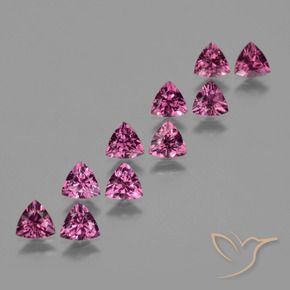 5.01 ct natürliche Tiefes Magenta-Pink Rhodolith-Granat-Edelsteine, Trillion, VS