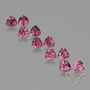 5.14 ct natürliche Lila Rot Rhodolith-Granat-Edelsteine, Trillion, VS