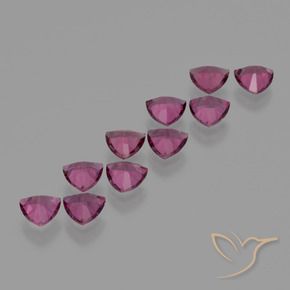 5.20 ct natürliche Dunkelrosa Beere Lila Rhodolith-Granat-Edelsteine, Trillion, VS