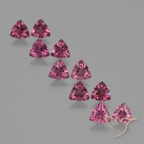 4.22 ct natürliche Himbeerrot Rhodolith-Granat-Edelsteine, Trillion, VS