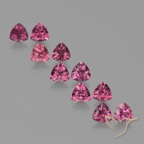5.20 ct natürliche Mittelviolett Rhodolith-Granat-Edelsteine, Trillion, VS