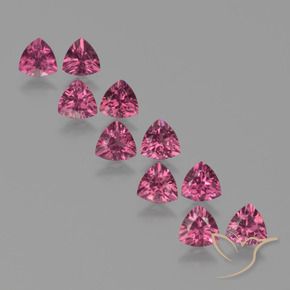 5.15 ct natürliche Himbeerrot Rhodolith-Granat-Edelsteine, Trillion, VS