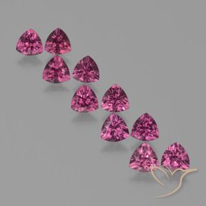 5.60 ct natürliche Mittelviolett Rhodolith-Granat-Edelsteine, Trillion, VS