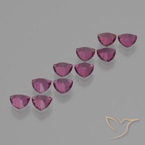 5.60 ct natürliche Mittelviolett Rhodolith-Granat-Edelsteine, Trillion, VS