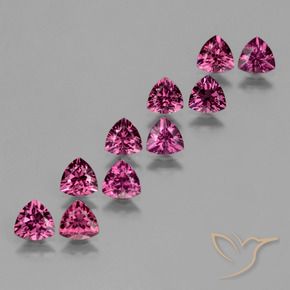 5.15 ct natürliche Mittel-Dunkelviolett Rhodolith-Granat-Edelsteine, Trillion, VS
