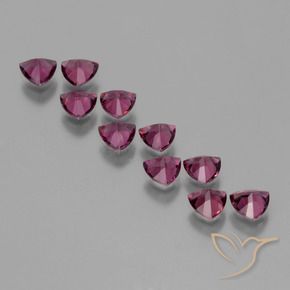 5.15 ct natürliche Mittel-Dunkelviolett Rhodolith-Granat-Edelsteine, Trillion, VS