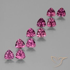 5.55 ct natürliche Tiefes Magenta-Pink Rhodolith-Granat-Edelsteine, Trillion, VS