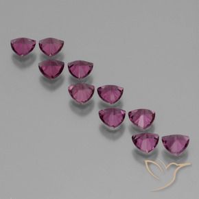 5.55 ct natürliche Tiefes Magenta-Pink Rhodolith-Granat-Edelsteine, Trillion, VS