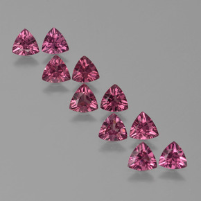 4,22 ct natürliche purpurfarbener Rhodolith-Edelsteine, Trillion, VS