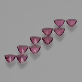 4,22 ct natürliche purpurfarbener Rhodolith-Edelsteine, Trillion, VS