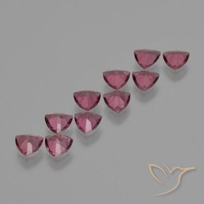 4.93 ct natürliche Magenta-Rosa Rhodolith-Granat-Edelsteine, Trillion, VS