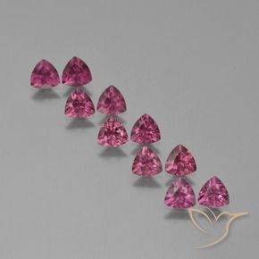 4.85 ct natürliche Mittelviolett Rhodolith-Granat-Edelsteine, Trillion, VS