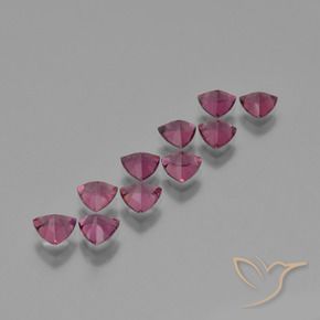 5.43 ct natürliche Magenta-Rosa Rhodolith-Granat-Edelsteine, Trillion, VS