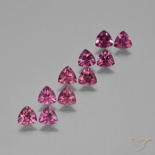 4.52ctw Natürlicher Tiefes Magenta-Pink Rhodolith-Granat, Trillion, VS