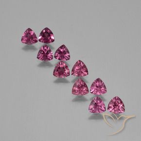 4.52 ct natürliche Tiefes Magenta-Pink Rhodolith-Granat-Edelsteine, Trillion, VS