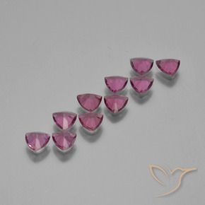 4.52 ct natürliche Tiefes Magenta-Pink Rhodolith-Granat-Edelsteine, Trillion, VS
