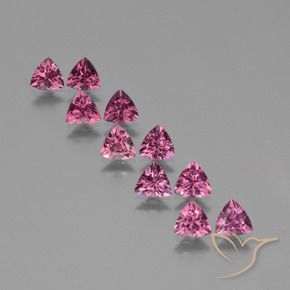 4.71 ct natürliche Magenta-Rosa Rhodolith-Granat-Edelsteine, Trillion, VS