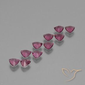 4.71 ct natürliche Magenta-Rosa Rhodolith-Granat-Edelsteine, Trillion, VS
