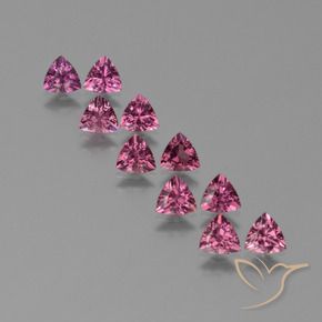 4.89 ct natürliche Magenta-Rosa Rhodolith-Granat-Edelsteine, Trillion, VS