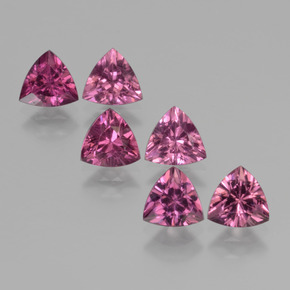 3.22 ct natürliche Rosaig-rose Rhodolith-Granat-Edelsteine, Trillion, VS