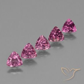 2.63 ct natürliche Magenta-Rosa Rhodolith-Granat-Edelsteine, Trillion, VS