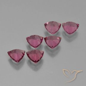 3.12 ct natürliche Mittelviolett Rhodolith-Granat-Edelsteine, Trillion, VS