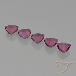 2.43 ct natürliche Mittelviolett Rhodolith-Granat-Edelsteine, Trillion, VS