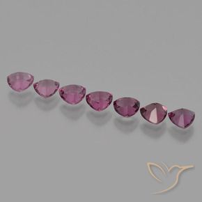 3.75 ct natürliche Mittelviolett Rhodolith-Granat-Edelsteine, Trillion, VS