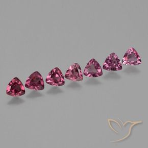 2.76 ct natürliche Mittelviolett Rhodolith-Granat-Edelsteine, Trillion, VS