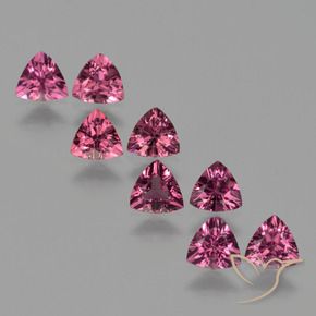 3.52 ct natürliche Magenta-Rosa Rhodolith-Granat-Edelsteine, Trillion, VS