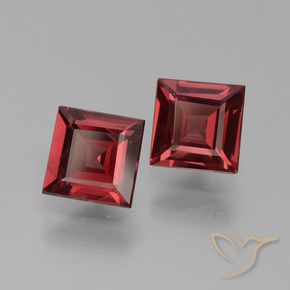 1.43 ct natürliche tiefrot Rhodolith-Granat-Edelsteine, Quadrat, VS