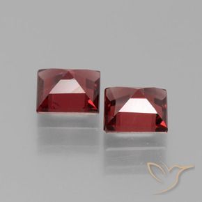 1.43 ct natürliche tiefrot Rhodolith-Granat-Edelsteine, Quadrat, VS
