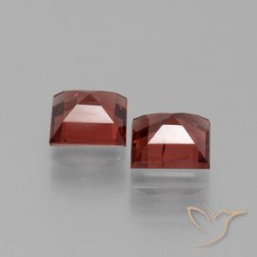 1.44 ct natürliche Mittel-Dunkelrot Rhodolith-Granat-Edelsteine, Quadrat, VS-SI