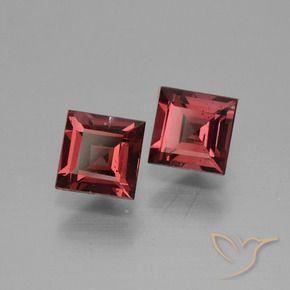 1.61 ct natürliche Tiefes Weinrot Rhodolith-Granat-Edelsteine, Quadrat, VS