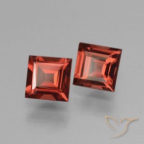 1.40 ct natürliche Mittelrot Rhodolith-Granat-Edelsteine, Quadrat, VS
