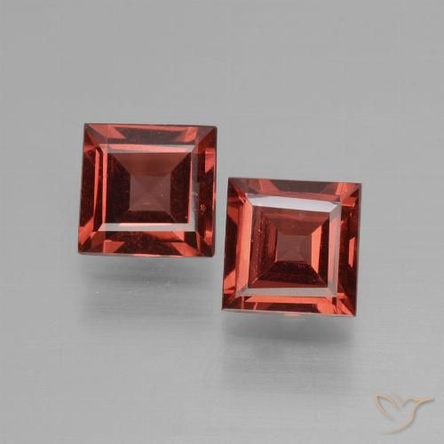 1.36ctw Natürlicher tiefrot Rhodolith-Granat, Quadrat, VS