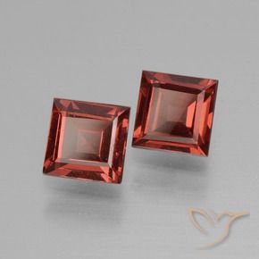 1.36 ct natürliche tiefrot Rhodolith-Granat-Edelsteine, Quadrat, VS