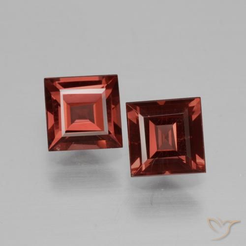1.48ctw Natürlicher tiefrot Rhodolith-Granat, Quadrat, VS
