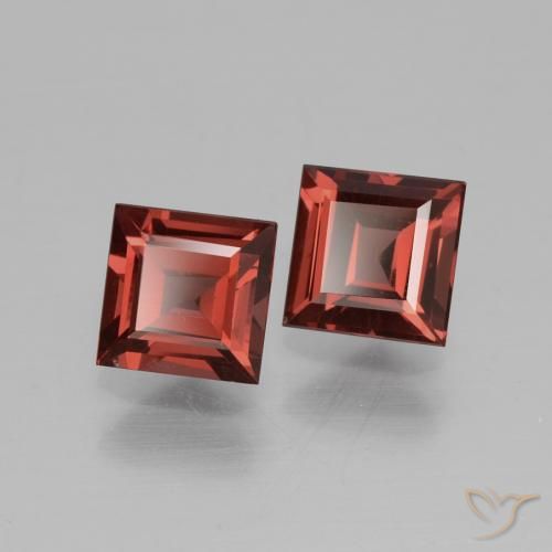 1.48 ct natürliche tiefrot Rhodolith-Granat-Edelsteine, Quadrat, VS