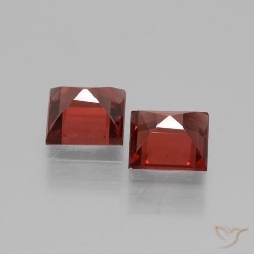 1.48 ct natürliche tiefrot Rhodolith-Granat-Edelsteine, Quadrat, VS