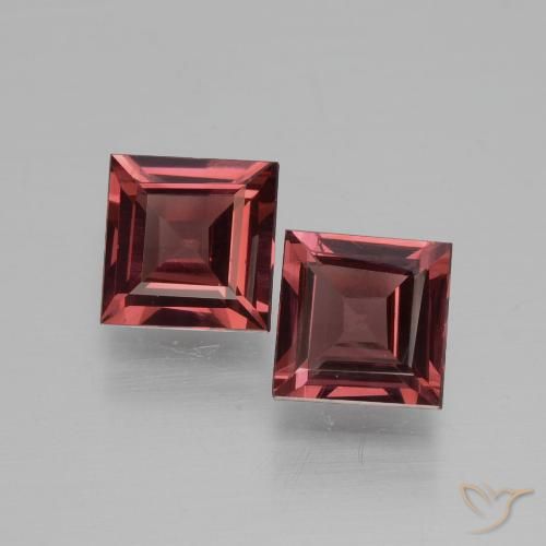 1.45ctw Natürlicher Merlot Rot Rhodolith-Granat, Quadrat, VVS-VS
