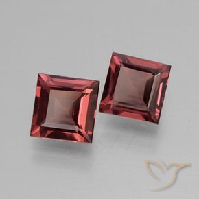1.45 ct natürliche Merlot Rot Rhodolith-Granat-Edelsteine, Quadrat, VVS-VS