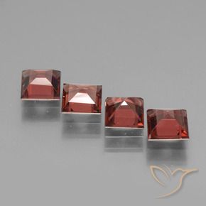 2.84 ct natürliche Tiefes Scharlachrot Rhodolith-Granat-Edelsteine, Quadrat, VS