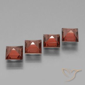 3.04 ct natürliche Scharlachrot Rhodolith-Granat-Edelsteine, Quadrat, VS